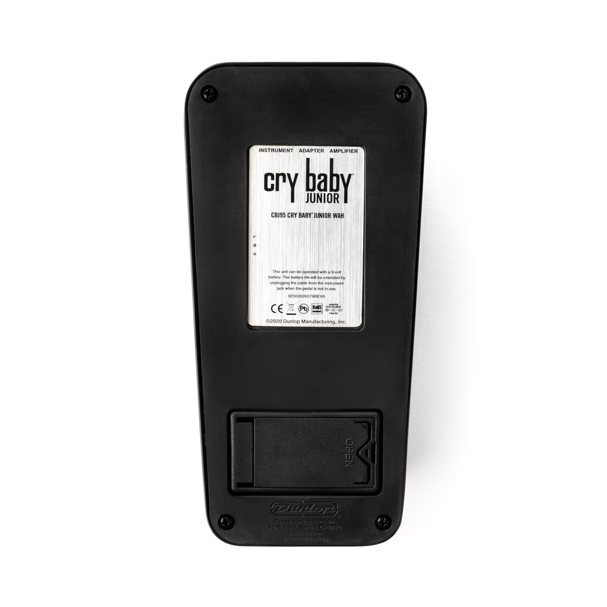 DUNLOP CryBaby Standard Pedal de Efectos para Guitarra Cry Baby Junior Limited Negro