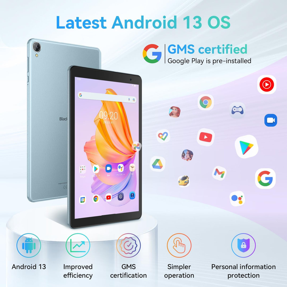 Blackview Tablet Tab 50 8" 4 GB RAM 128 GB Azul