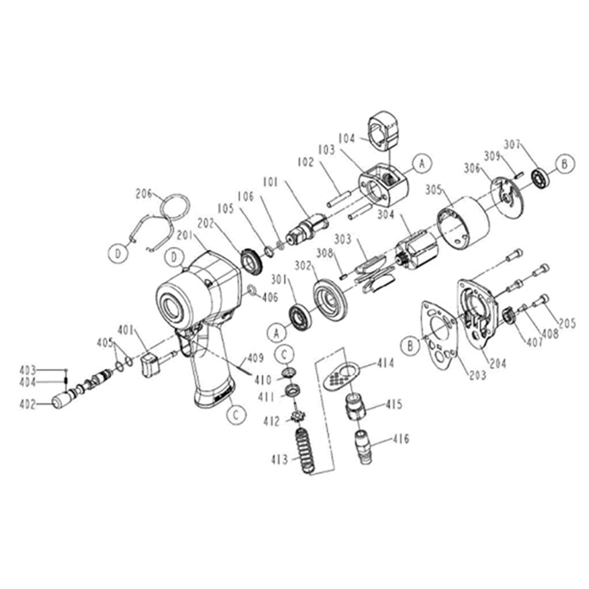 Beta 1927XM - Llave de impacto reversible compacta