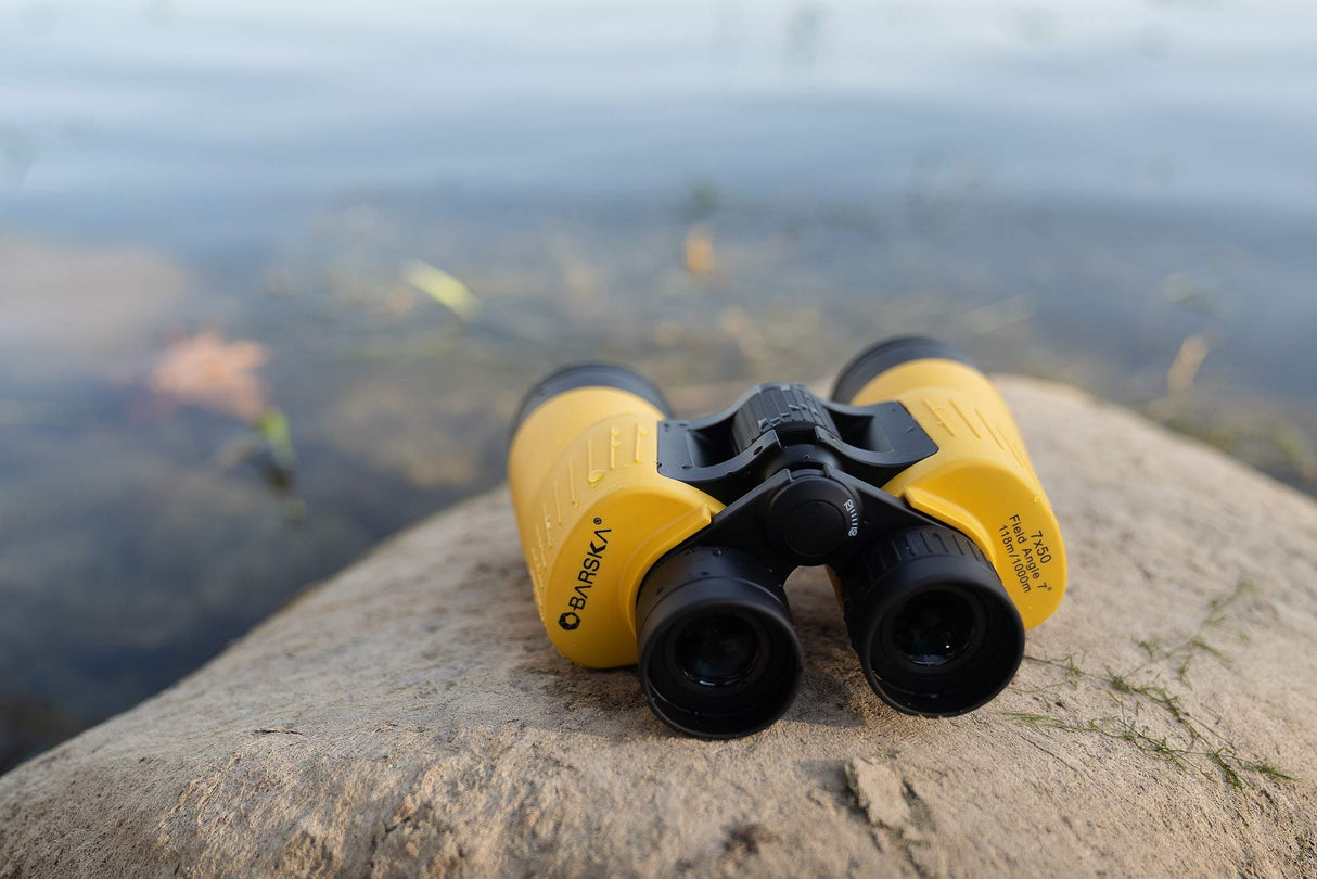 Barska Floatmaster 7x50 Waterproof Marine Binoculars Prismáticos flotantes WP 7 x 50, Unisex Adulto, Amarillo, 7x50mm