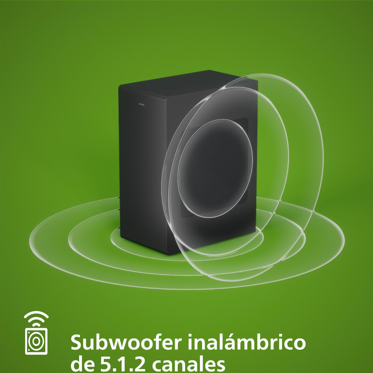 Philips TAB7908/10 Barra De Sonido 5.1.2 con Subwoofer Inalámbrico | 740W | Dolby Atmos | DTS Virtual:X | Sonido Envolvente | Roku TV EasyLink | Remoto | Soporte De Pared | Negro