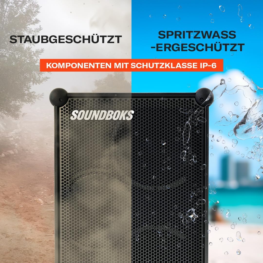 SOUNDBOKS 4 – Altavoz portátil Bluetooth 5.0 de Potencia más Alto – Diseñado en Dinamarca – batería de 40 Horas – 126 dB – inalámbrico – batería reemplazable – acoplable
