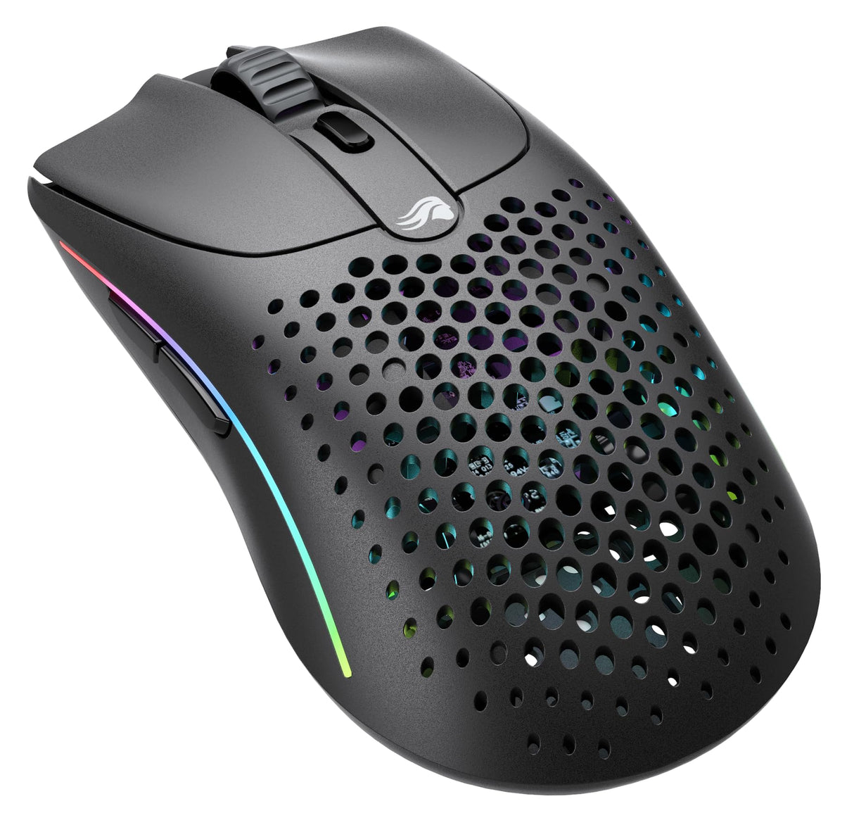 Glorious Gaming Model O 2 Wireless Ratón gaming inalámbrico - Híbrido 2,4 GHz y Bluetooth, 68g superligero, gran batería, sensor PPP 26K, RGB, ambidiestro, 6 botones, deslizadores de PTFE - Negro