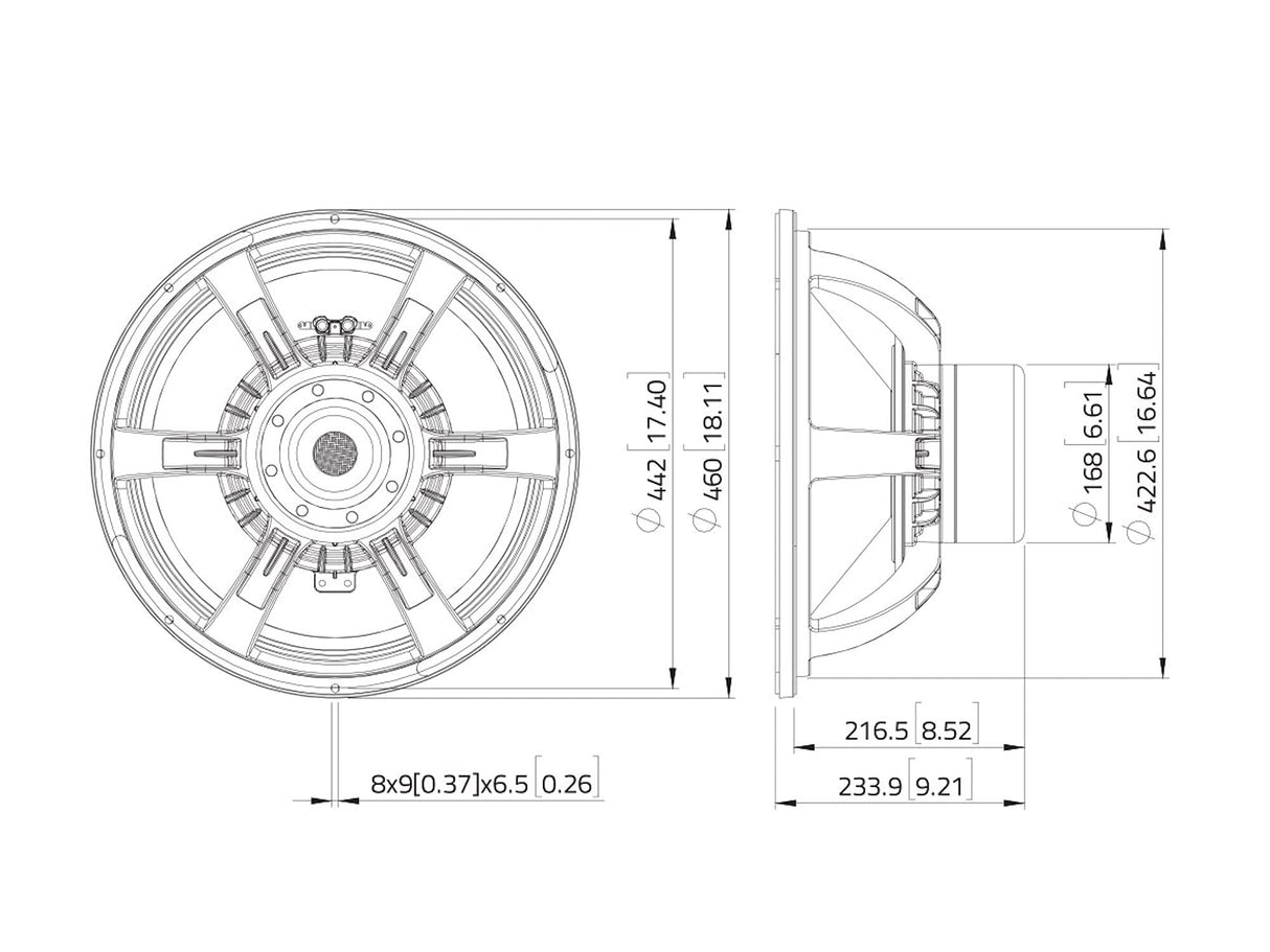 LAVOCE SAN184.50 - Subwoofer Neodyme Magnet Aluminium Basket Driver