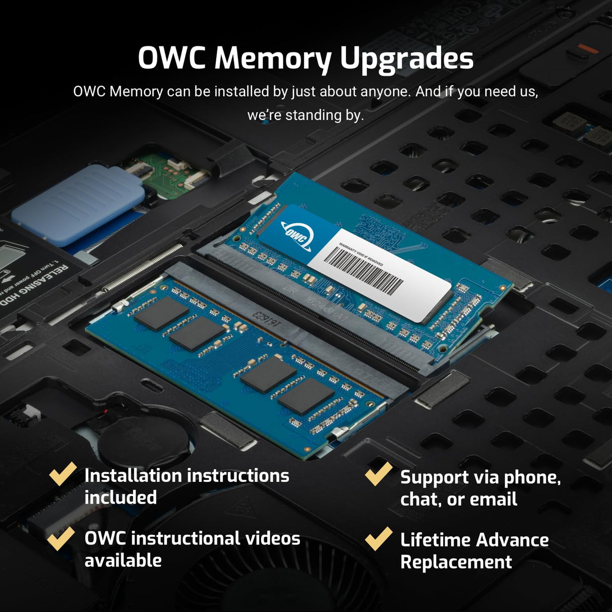 OWC 32GB (2x16GB) PC3-12800 DDR3L 1600MHz SO-DIMM 204 Pin CL11 Kit de actualización de Memoria para iMac 2015, (OWC1600DDR3S32P)