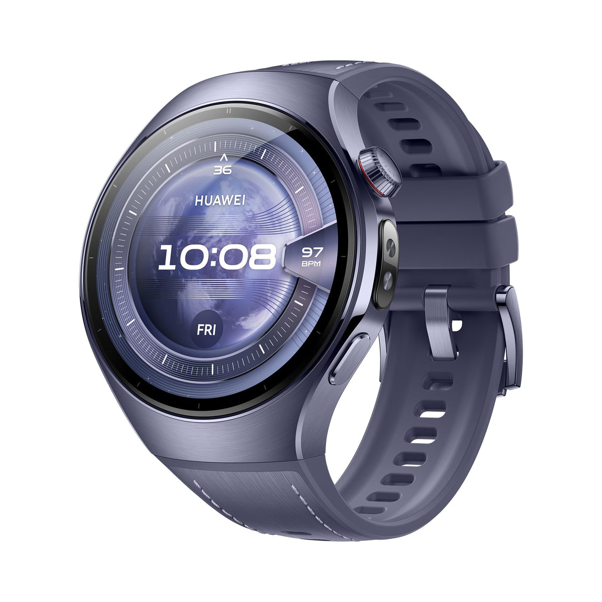HUAWEI Watch 5, 46mm Smartwatches, Multi-Sensor Revolucionario X-Tap, SpO2 con la Yema del Dedo, Health Glance, Pago NFC, ECG, HRV, eSIM, Android & iOS, Morado