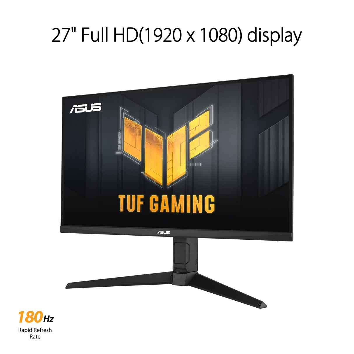 TUF Gaming VG279QL3A - Monitor Gaming de 27 Pulgadas, Full HD (1920x1080), 180 Hz, Fast IPS, ELMB, 1 ms (GTG), FreeSync Premium, G-Sync, Variable Overdrive, 99% sRGB, Altura Regulable