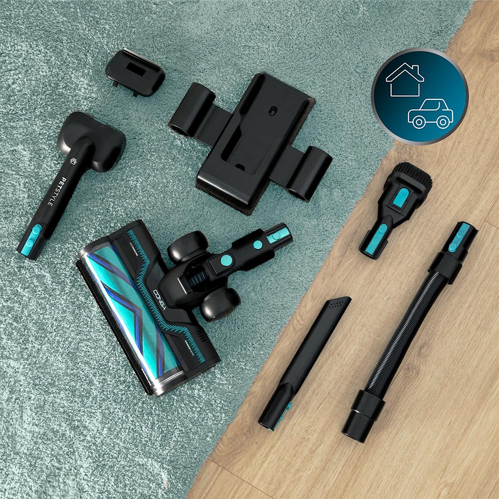 Cecotec Aspiradora sin Cable Escoba Vertical Conga Rockstar 9500 Lunar Pet Flex. 780W, 300aW, Potencia de Succión 30kPa, Autonomía 90mins, Cepillo Hairless, 4 Modos: Eco, Medio, Cepillo Mascotas