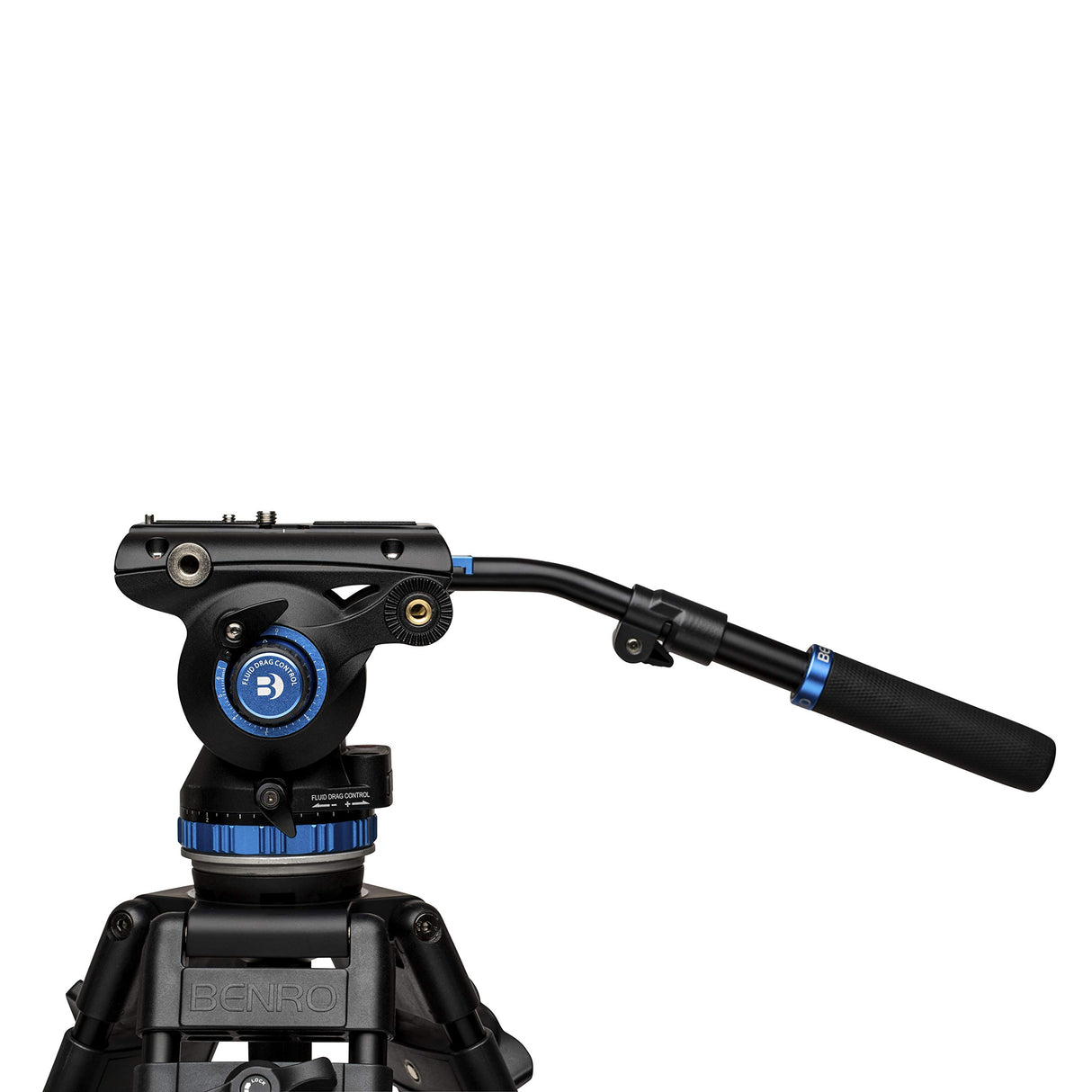 Benro S8 Pro Cabezal de Video líquido de Base Plana, 8 kg máx. de contrapeso de 8 Pasos (0-7), 3/8"-16 Soportes de Accesorios, 3/8"-16 Montaje de Cabeza, con Brazo Plano (S8PRO)