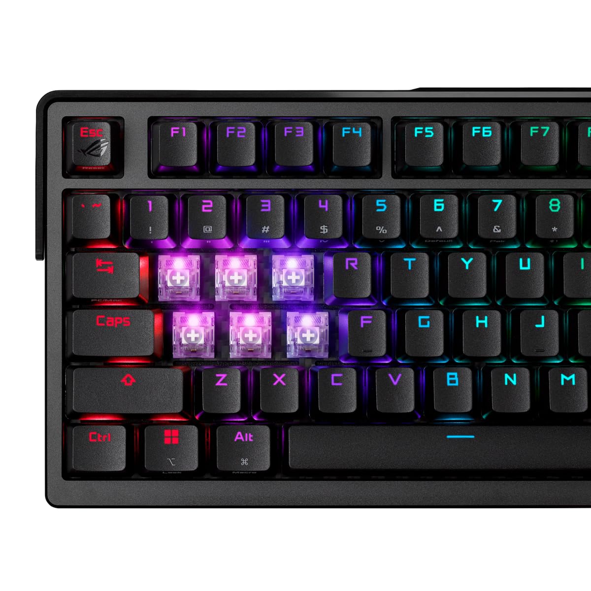 ASUS ROG Azoth Extreme 75% Teclado para Juegos (disposición QWERTZ, interruptores mecánicos ROG NX, Pantalla táctil OLED, Triple botón de Control, inalámbrico a través de Bluetooth, 2.4 GHz RF