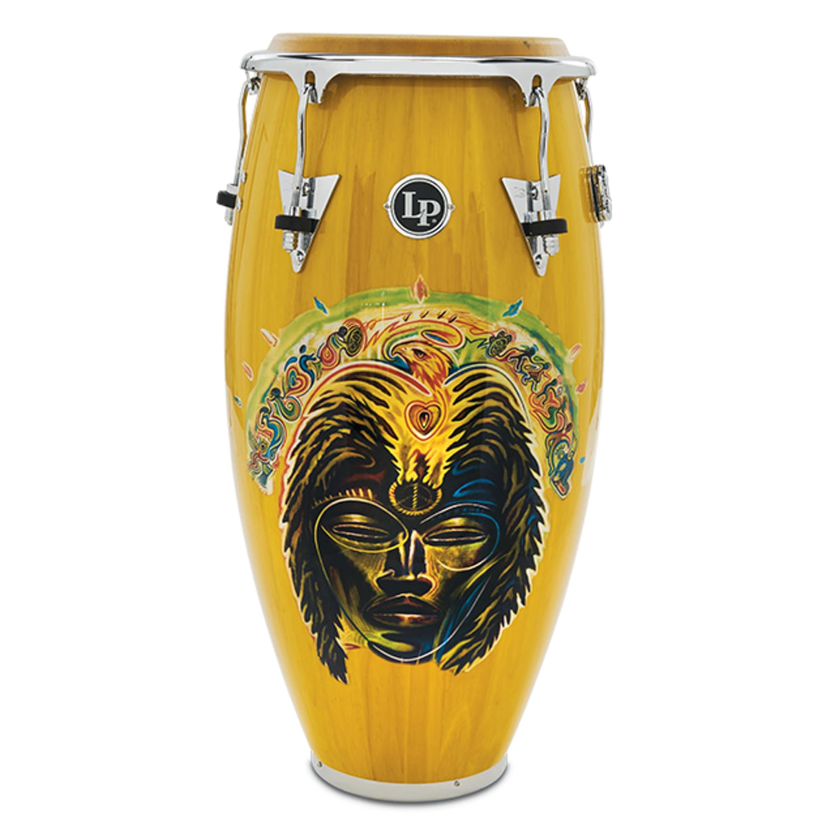 Latin Percussion Conga Santana Africa Speaks Quinto 11" LP522X-SAS, Amarillo vibrante, Hardware cromado