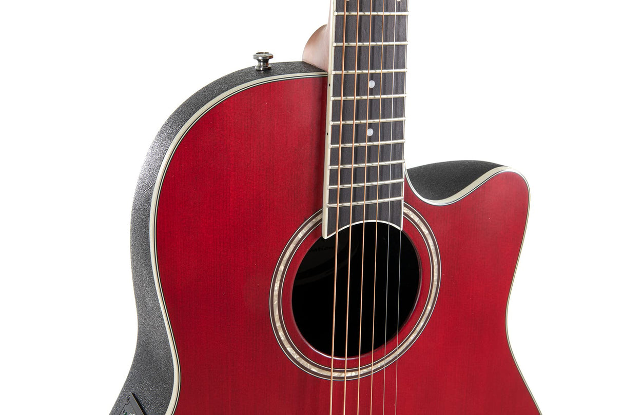 Applause AB24CS-4S Guitarra electroacústica clásica tradicional, Mid Cutaway nailon, satinado natural