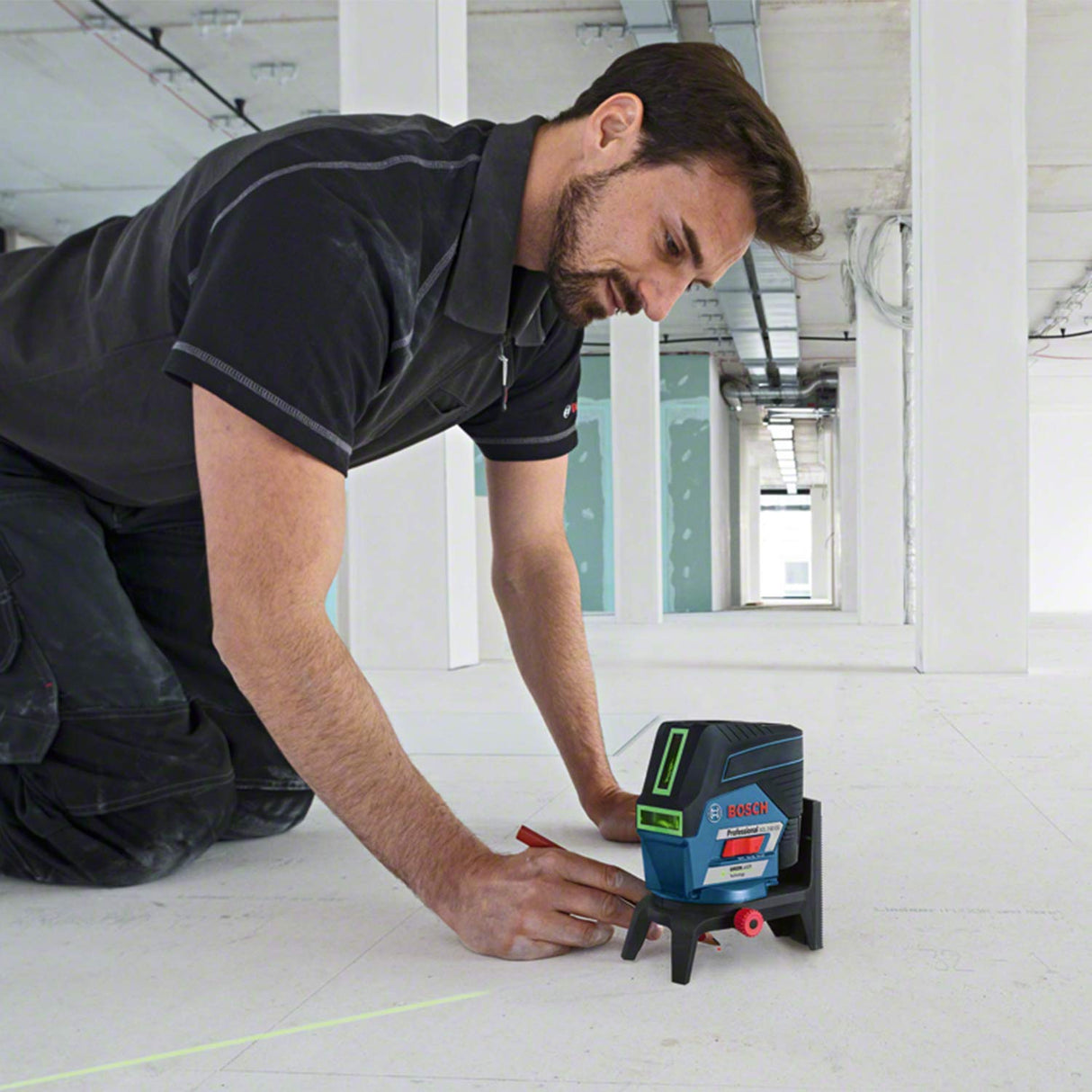 Bosch Professional Sistema 12V Nivel Láser GCL 2-50 CG (1 batería 12V + cargador, láser verde, c/función aplicación, soporte, alcance visible: hasta 20 m, en L-BOXX)
