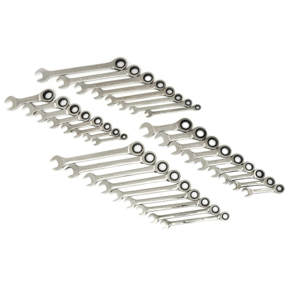 GEARWRENCH Juego de 34 llaves de trinquete estándar y gruesas, SAE y métricas - 85034