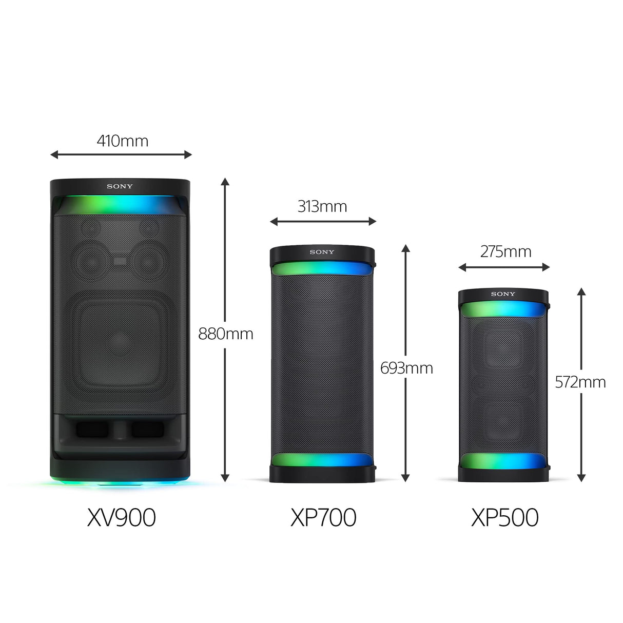 SONY Partybox SRS-XV900 (Schwarz, Bluetooth, Akkubetrieb)