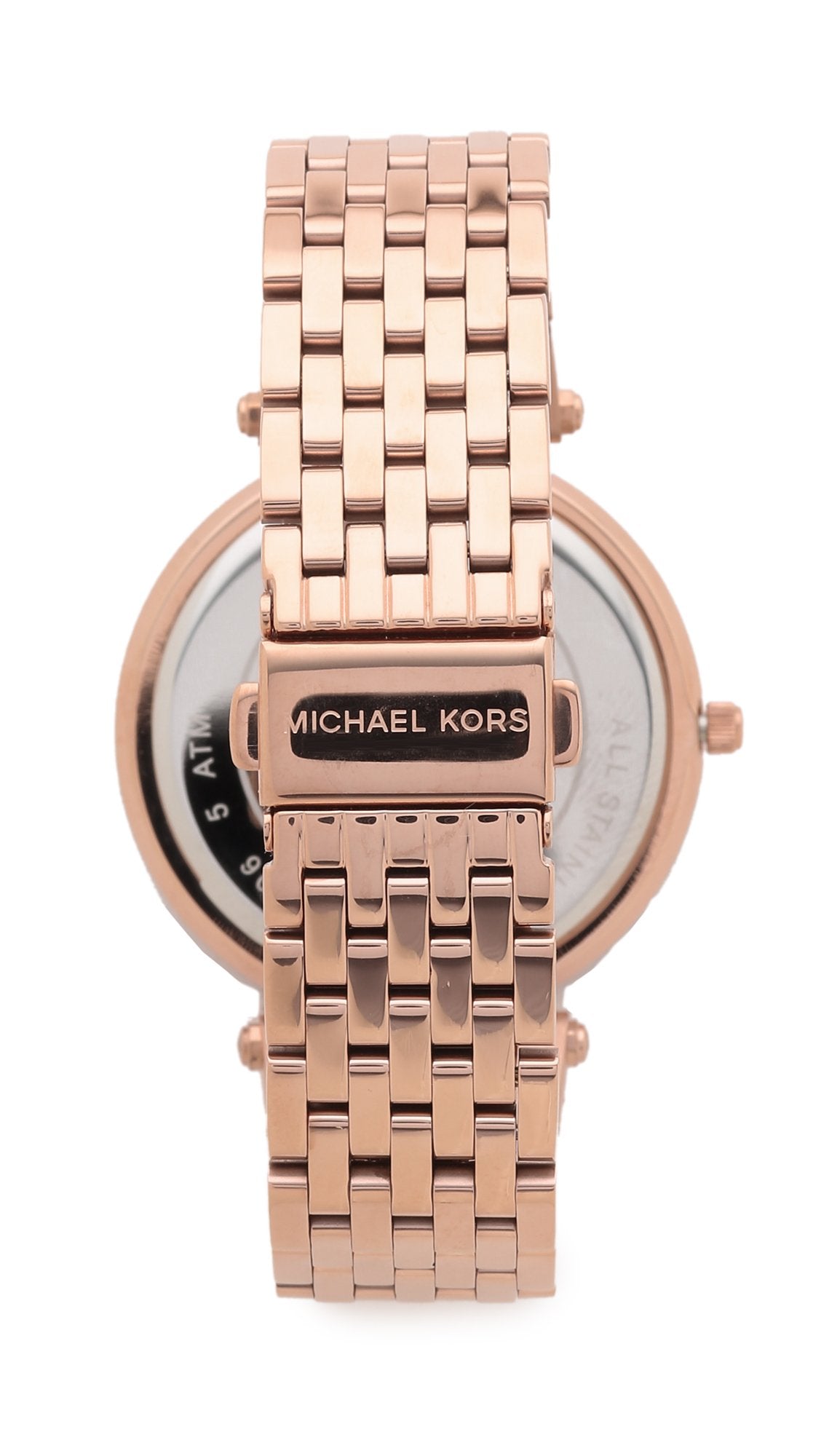 Michael Kors Reloj Darci para Mujer, Movimiento de Cuarzo de Tres Agujas en Tono Oro Rosa con Correa de Acero Inoxidable, 39 mm, Tono Oro Rosa