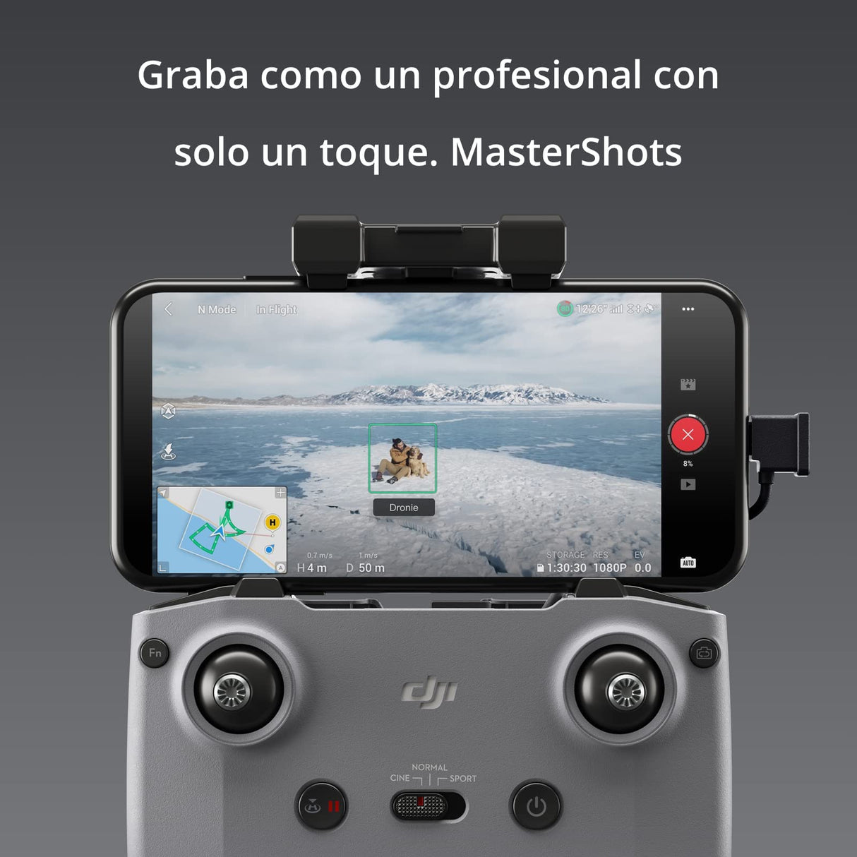 DJI Air 2S- Drone, Quadcopter, 3 Ejes Gimbal con Cámara, Vídeo en 5.4K, Sensor CMOS de 1 pulgada, Detección de obstáculos en 4 direcciones, Transmisión en FHD desde 12 km FCC, MasterShots, Gris