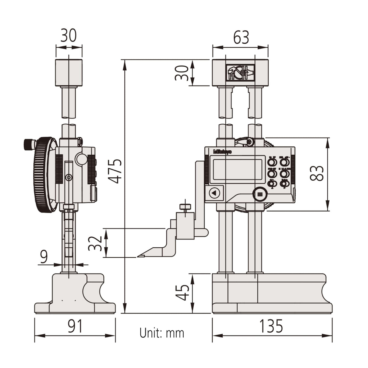 Mitutoyo – 192 – 613 – 10 salida de datos Digimatic Medidor de altura con RCP, estándar tipo, 0 Mm-300 mm gama