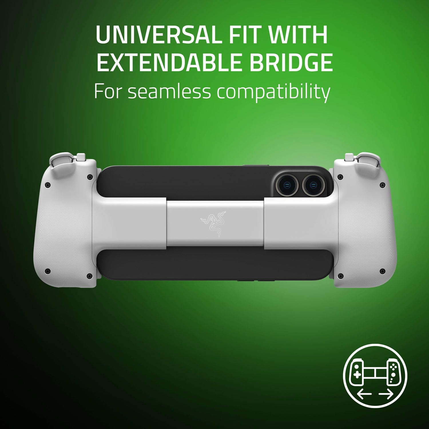 Razer Kishi V2 Mobile Gaming Controller Xbox Edition for iPhone: Console Quality Controls - Universal Fit - Stream PC & Xbox Games - Low Latency - Free Nexus App - 1 Month Xbox Game Pass Incl. - White