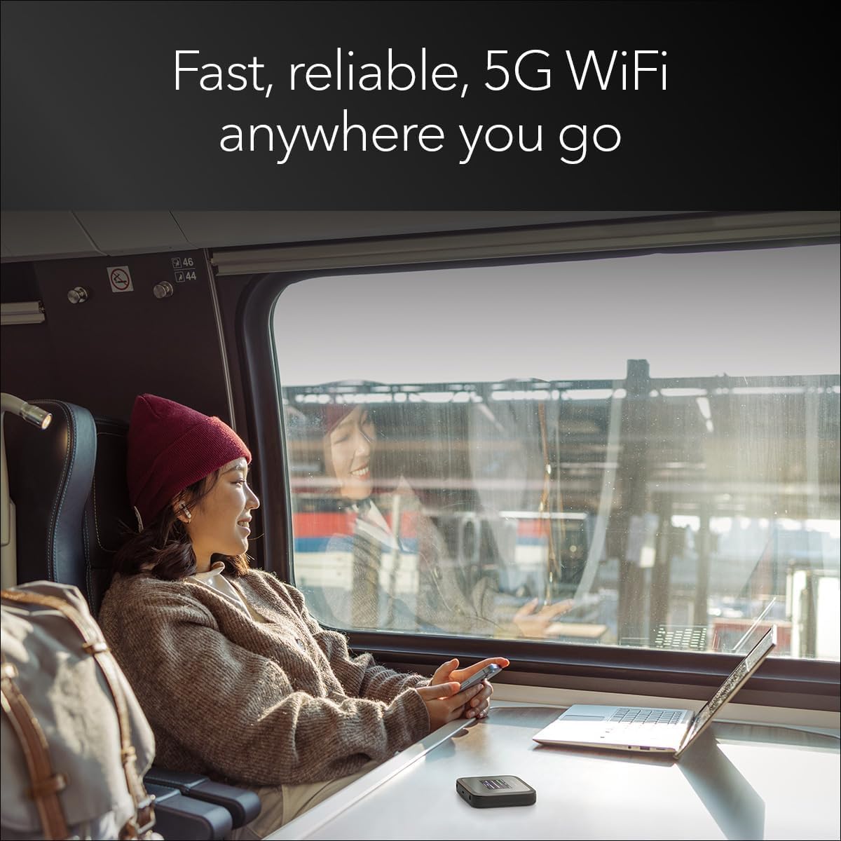 NETGEAR Nighthawk M6 Pro (MH3150), Router 5G con Ranura Sim Desbloqueada, Hotspot WiFi 5G Portátil, Router Módem Móvil 5G para Hogary Negocio, 5G & 4G MiFi, WiFi 6, hasta 32 Dispositivos