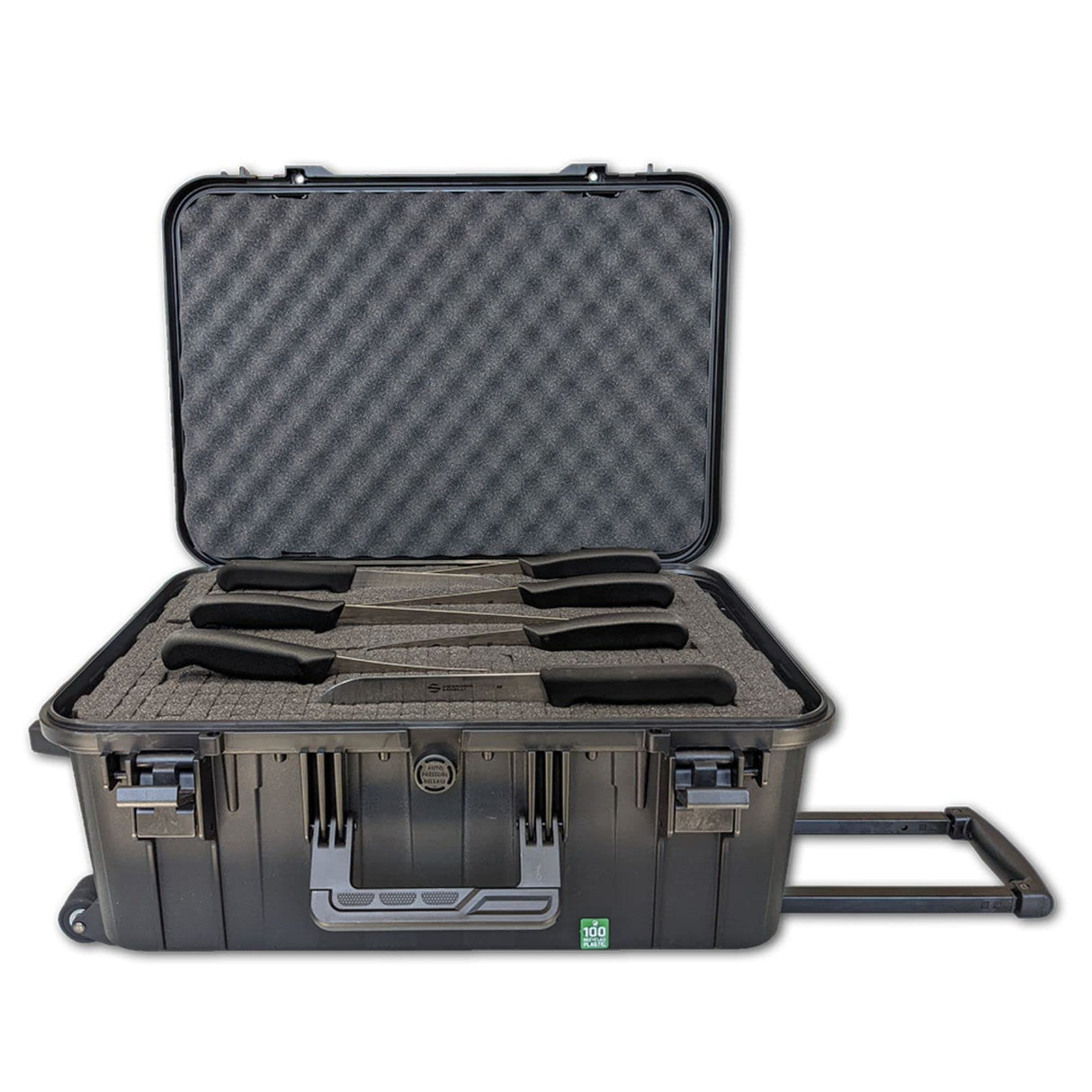 Sanelli Ambrogio 5092.SB1 Maleta con Juego de Cuchillos y Accesorios de Cocina, Plástico, Nero