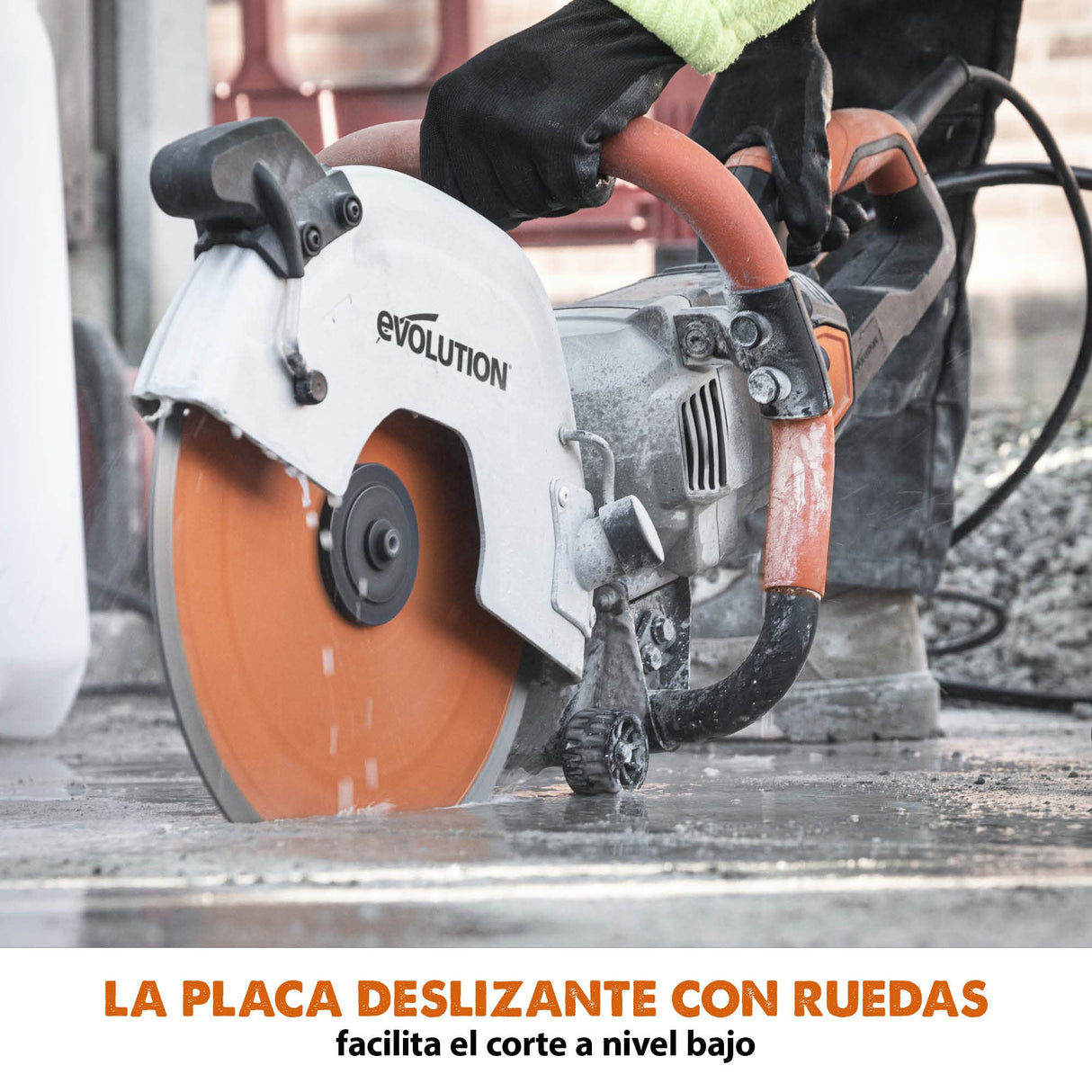 Evolution Power Tools - Sierra para hormigón de 300 mm R300DCT+ motor de 2400 W, sin gasolina, corte de 115 mm, incl. hoja de diamante prémium, tronzadora