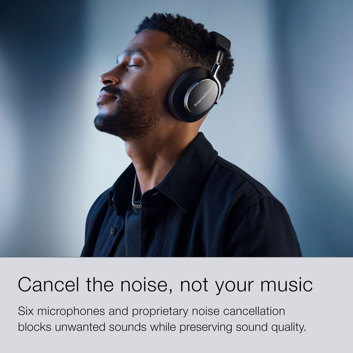 Bowers & Wilkins PX8 Flagship Auriculares inalámbricos con cancelación de Ruido con Bluetooth 5.0 y Carga rápida, 30 Horas de reproducción de Alta resolución y micrófono Integrado, Color Negro