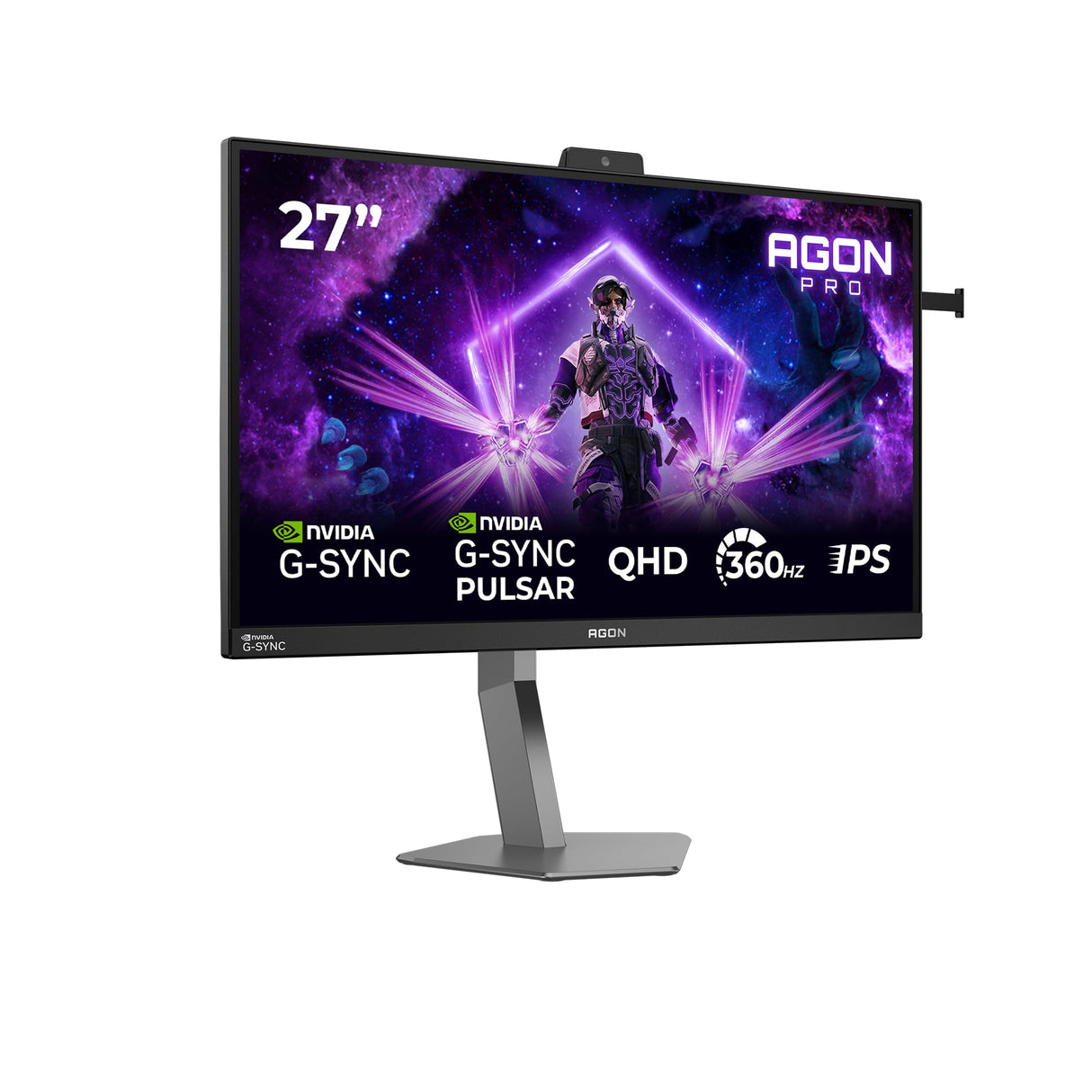 AOC AG276QSG2 27 Pulgadas WQHD Monitor 360Hz, Fast IPS Panel, 0.3ms MPRT, Adaptive Sync, HDR10, G-Sync Compatible, Ajuste de Altura, Altavoces, (2560x1440 HDMI 3X 2.1 TMDS DP 1x 1.4 USB Hub) Negro
