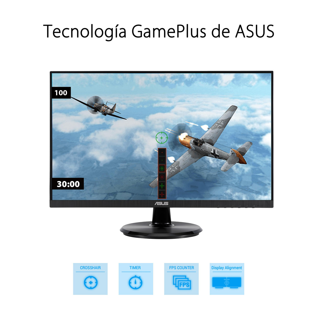 ASUS VA24DQFR Monitor Gaming Eye Care de 23.8 Pulgadas, IPS, Full HD, sin Marcos, 100 Hz, sincronización adaptativa, 1 ms MPRT, HDMI, DisplayPort, VGA, Baja luz Azul, antiparpadeo, Montaje en Pared