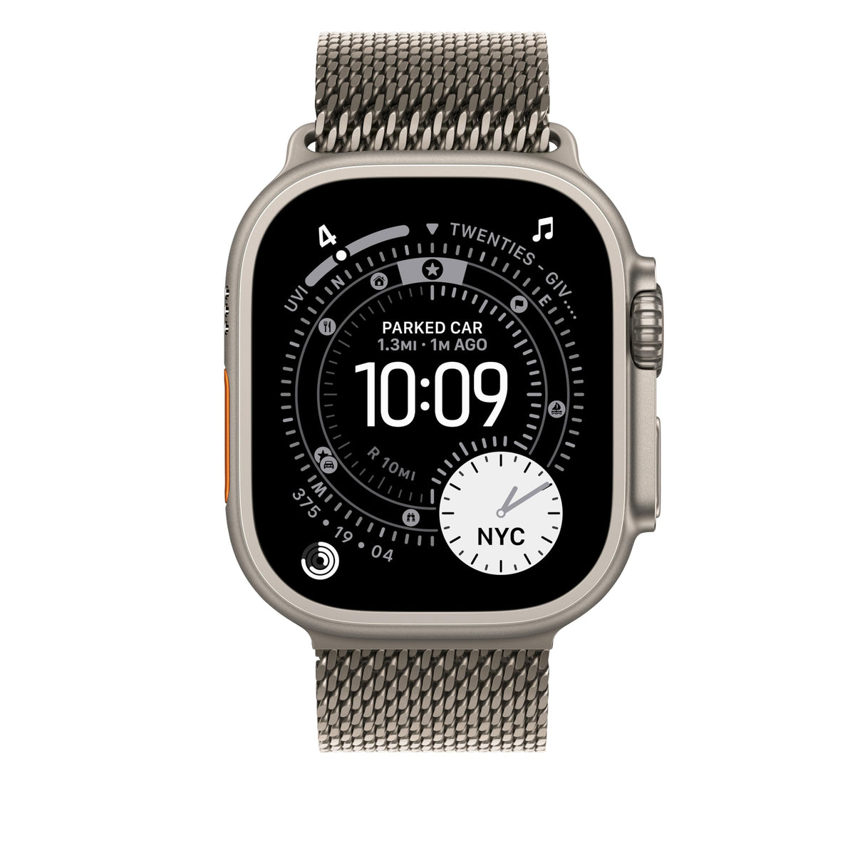 Apple Watch Band - Pulsera Milanese Loop - 49 mm - Titanio Natural - Talla S