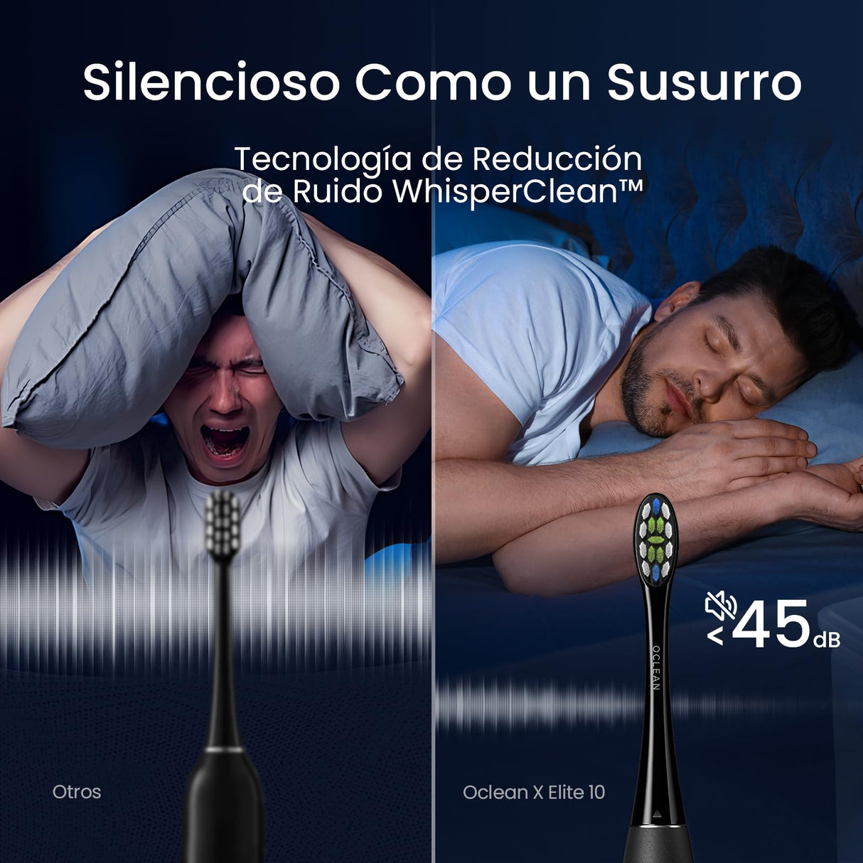 Cepillo eléctrico Oclean X Elite 10, AI cepillado personalizado,Pantalla táctil con seguimiento de 12 áreas, 40°de oscilación, 5 Modos, Temporizador, 40 Días, Pronóstico del tiempo, IPX7, Negro