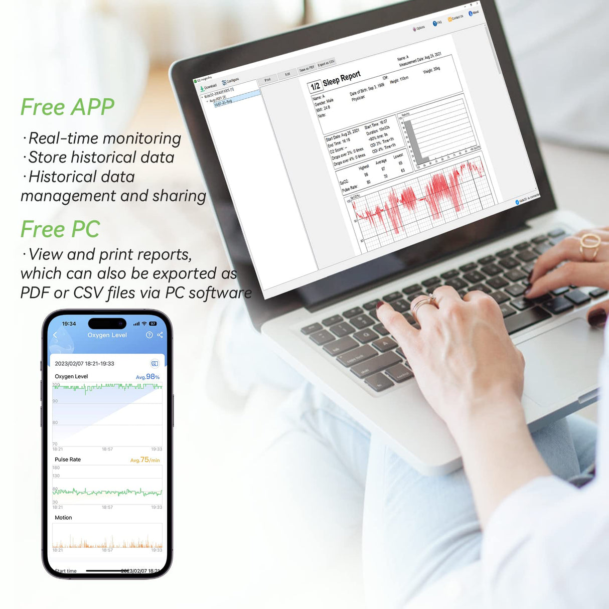 ViATOM Oxímetro de Pulso Pediátrico, Monitor de Oxígeno Para niños que realiza un Seguimiento Continuo de los Niveles de Oxígeno en Sangre de los Niños con Recordatorio de Audio