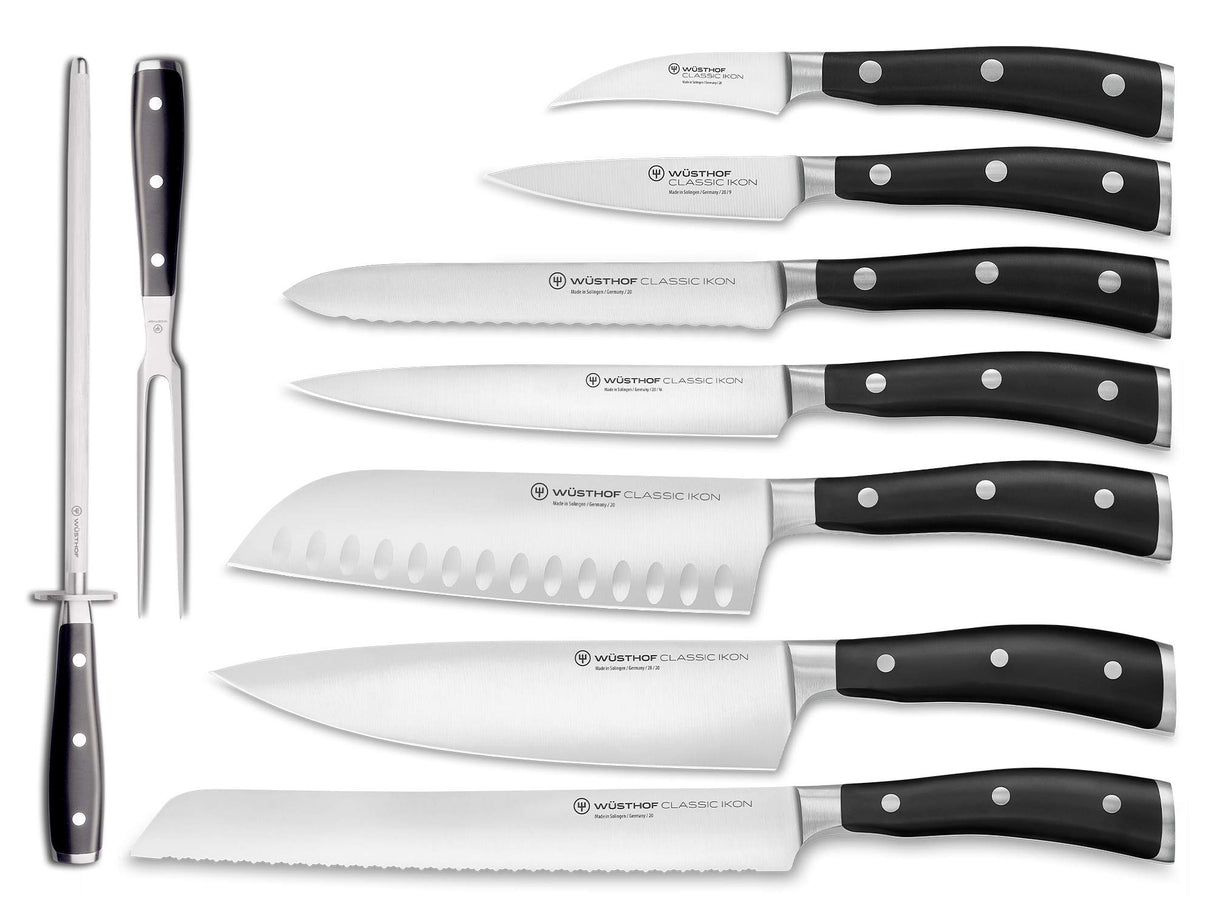 WÜSTHOF Classic Ikon Bloque cuchillos con 9 cuchillos