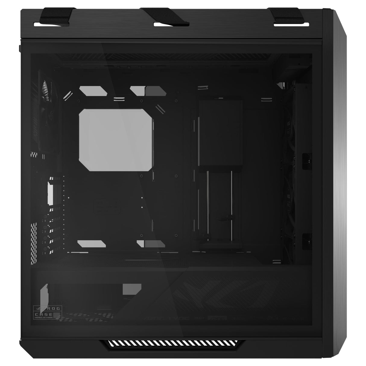 ASUS ROG Strix Helios II GX601S - Chassis EATX Gaming de Aluminio, diseño de Rejilla de Diamantes, 4 Ventiladores, gestión vertátil de Cables, Controlador ARGB, USB-C, Correas de Transporte - Negro