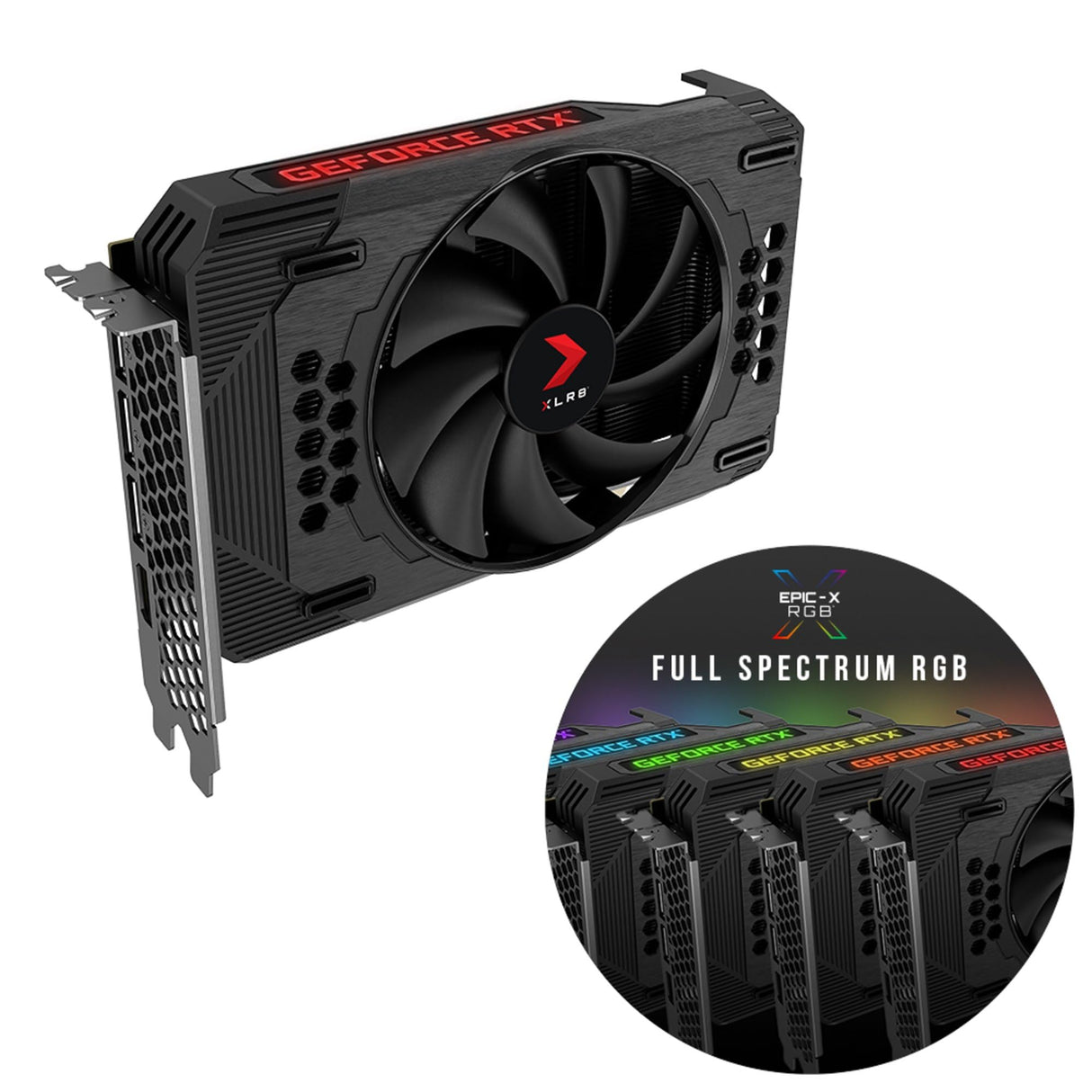 PNY Tarjeta Gráfica GeForce RTX™ 3060 12GB XLR8 Gaming Revel Epic-X RGB™ Single Fan