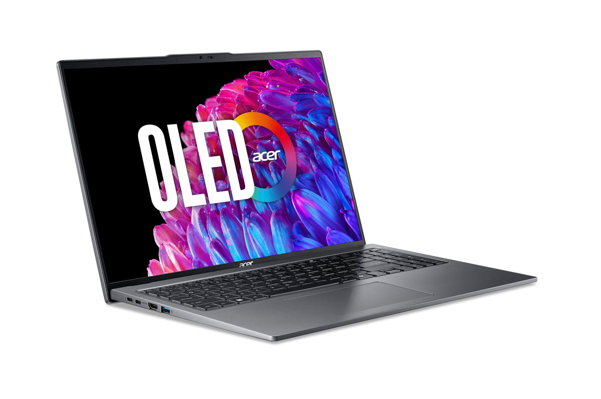 Acer Swift Go 16 SFG16-72-99Q7 - Ordenador Portátil 16" WQHD OLED (Intel Core Ultra 9 185H, 32GB RAM, 1TB SSD, Intel Arc Graphics, Windows 11 Home) Plata - Teclado QWERTY Español