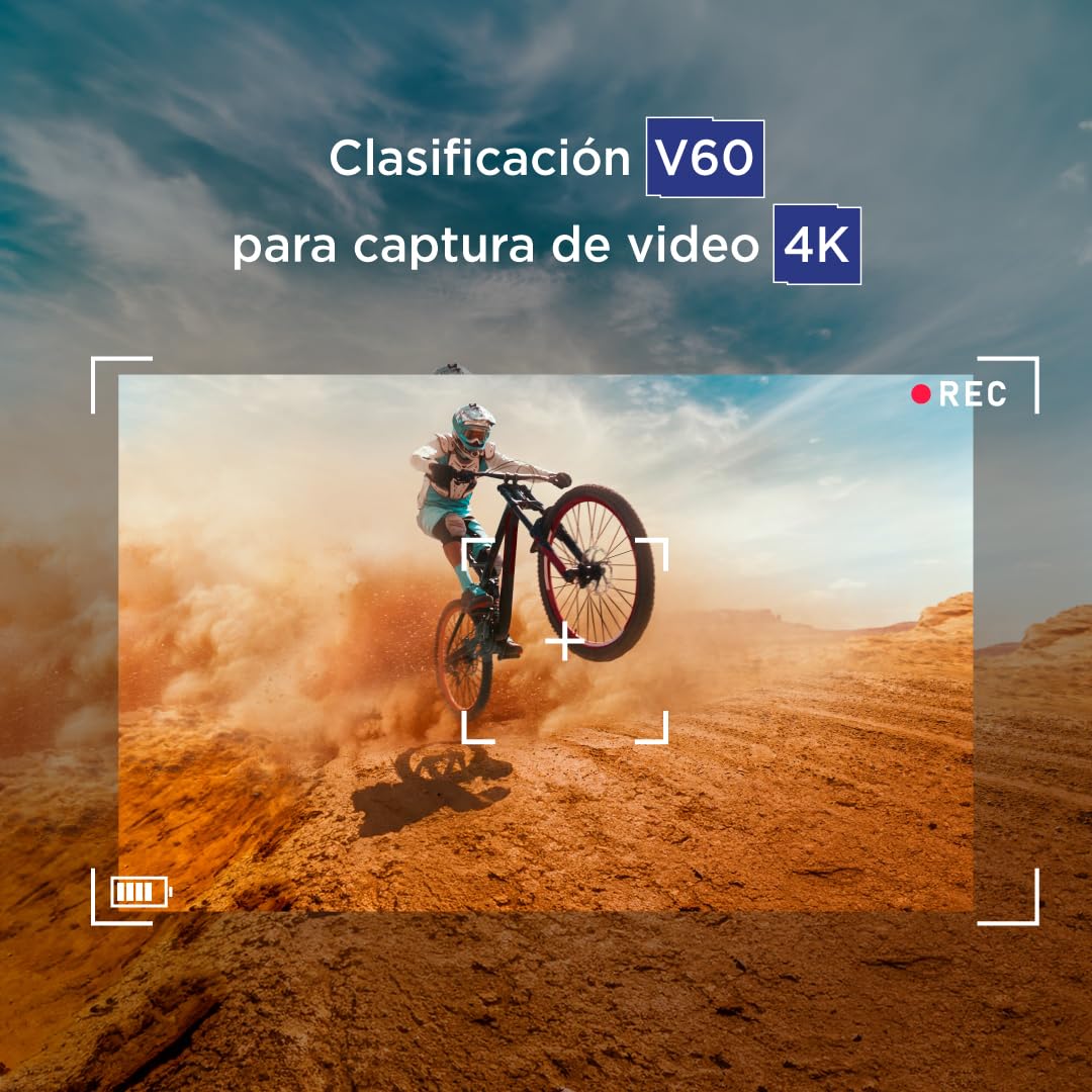 Integral Tarjeta SD de 1TB UHS-II V60 con velocidades de Lectura de hasta 300 MB/s y velocidades de Escritura de 150 MB/s. Tarjeta de Memoria de Alta Velocidad Profesional SDXC