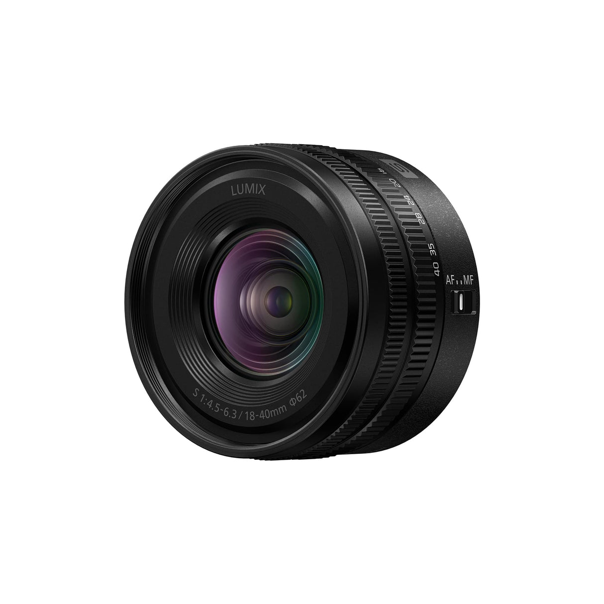 Panasonic Lumix S-R1840E 18-40 mm F4.5-6.3 Lente con Montura L, Lente De Cámara de Gran Angular de Fotograma Completo a Semiestándar, Longitud Focal Variable, Negro