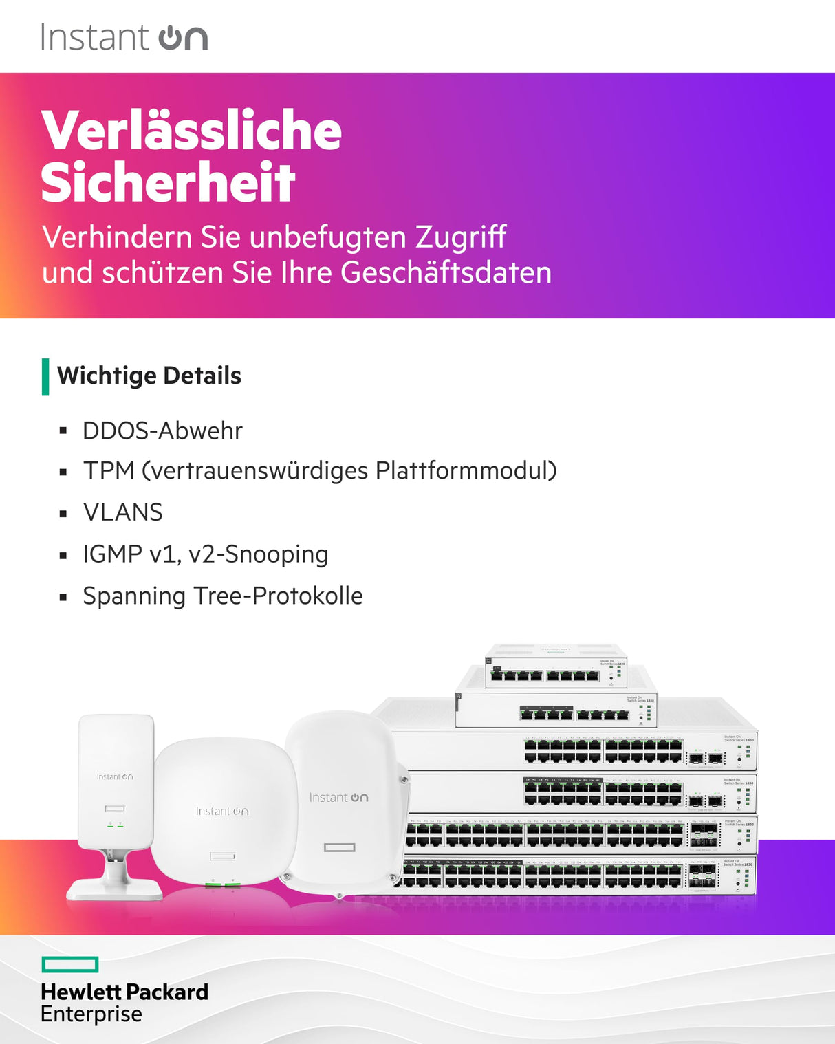 Aruba Instant On 1830 - Conmutador Inteligente GB de 48 Puertos, 48 x 1 G, 4 SFP, EU Europe Cord (JL814A#ABB)