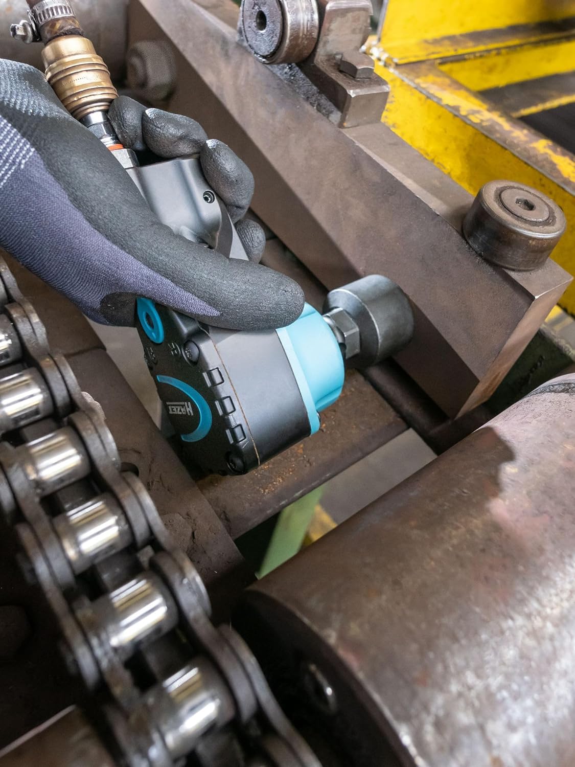 Llave de impacto de puño HAZET 9012PTT I Máx. par de desbloqueo 550 Nm, cuadradillo de 12,5 mm (1/2 pulgada) I Mecanismo de impacto de doble martillo de alto rendimiento, con tecnología Twin-Turbo