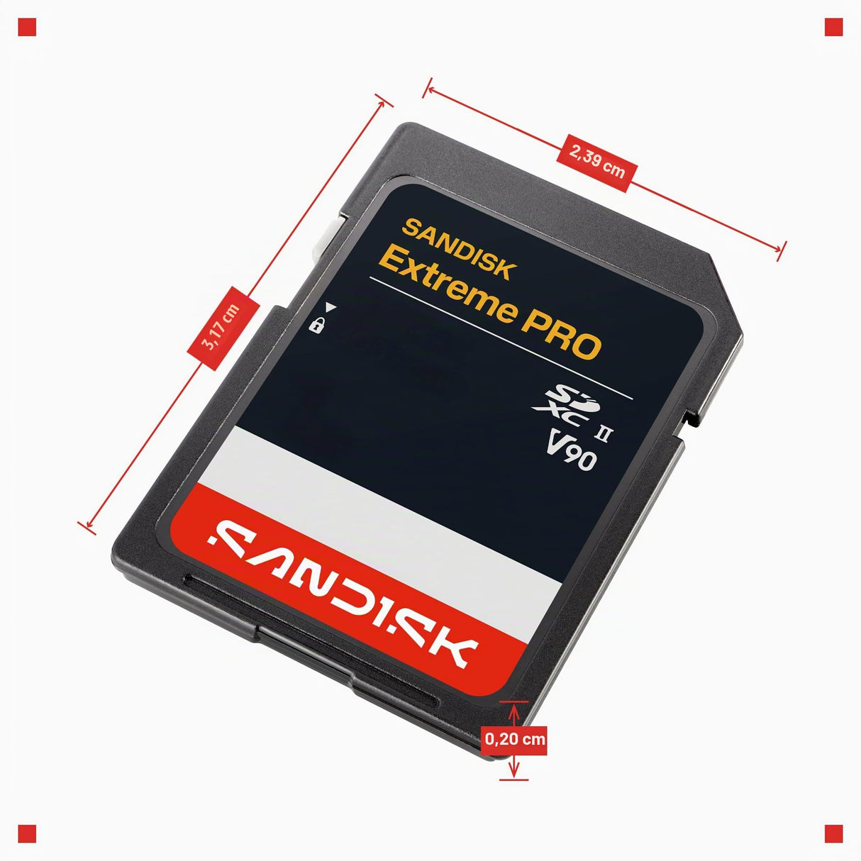 SANDISK Extreme Pro SD UHS-II V90 Tarjeta 2 TB (velocidades de Lectura de hasta 310 MB/s, Velocidades de Escritura de hasta 305 MB/s, Funciona con cámaras réflex y sin Espejo)