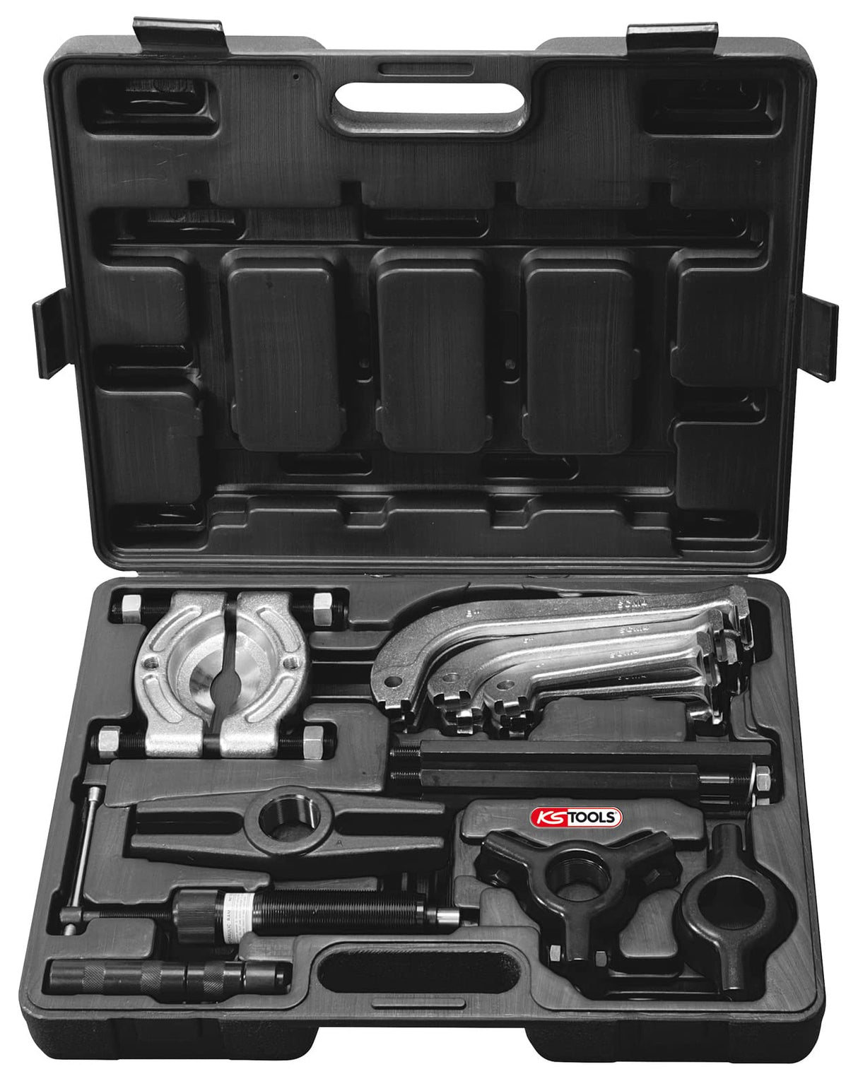 KS Tools 700.1200 Juego de extractores hidráulicos universales de 2 y 3 garras, 22 pzs.
