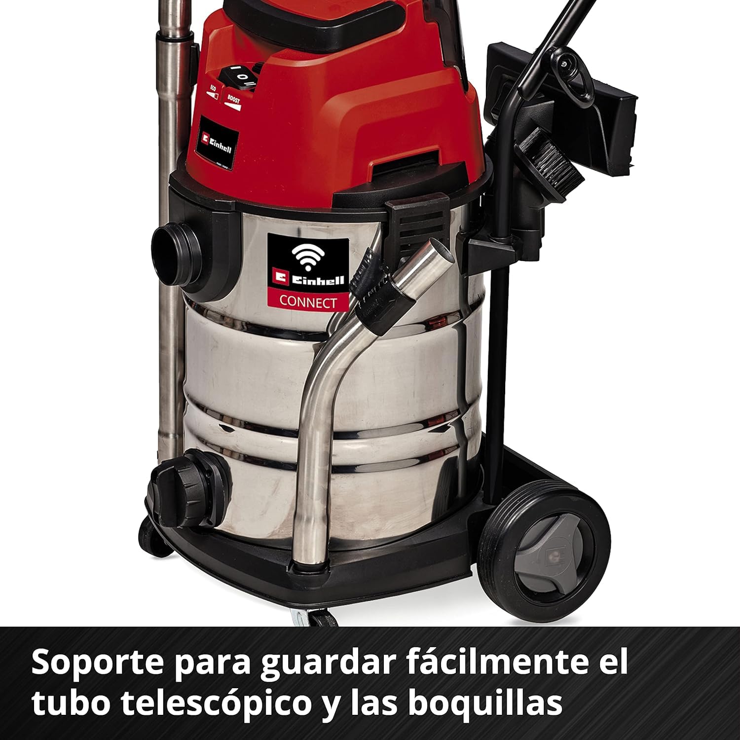 Einhell Professional Aspirador de seco-húmedo con batería TP-VC 36730 S Auto-Solo Power X-Change (iones de litio, 36 V, función de conectividad, función ECO/BOOST, sin batería ni cargador)