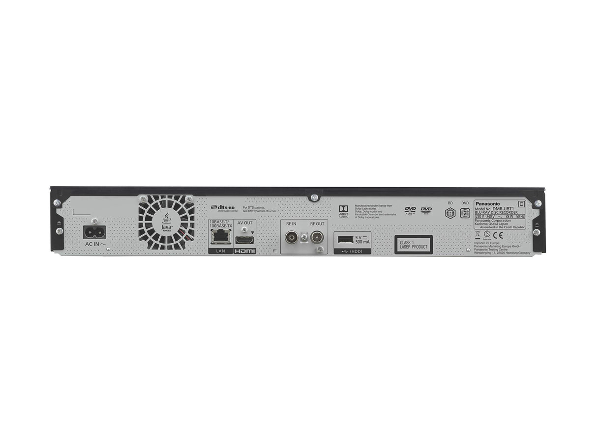 Panasonic DMR-UBT1 Reproductor de Blu-Ray 3D Negro - Reproductores de CD/Blu-Ray (3840 x 2160, 2160p, 16:9, DSD, 24-bit/192kHz, AVCHD,MKV,MPEG2,MPO)