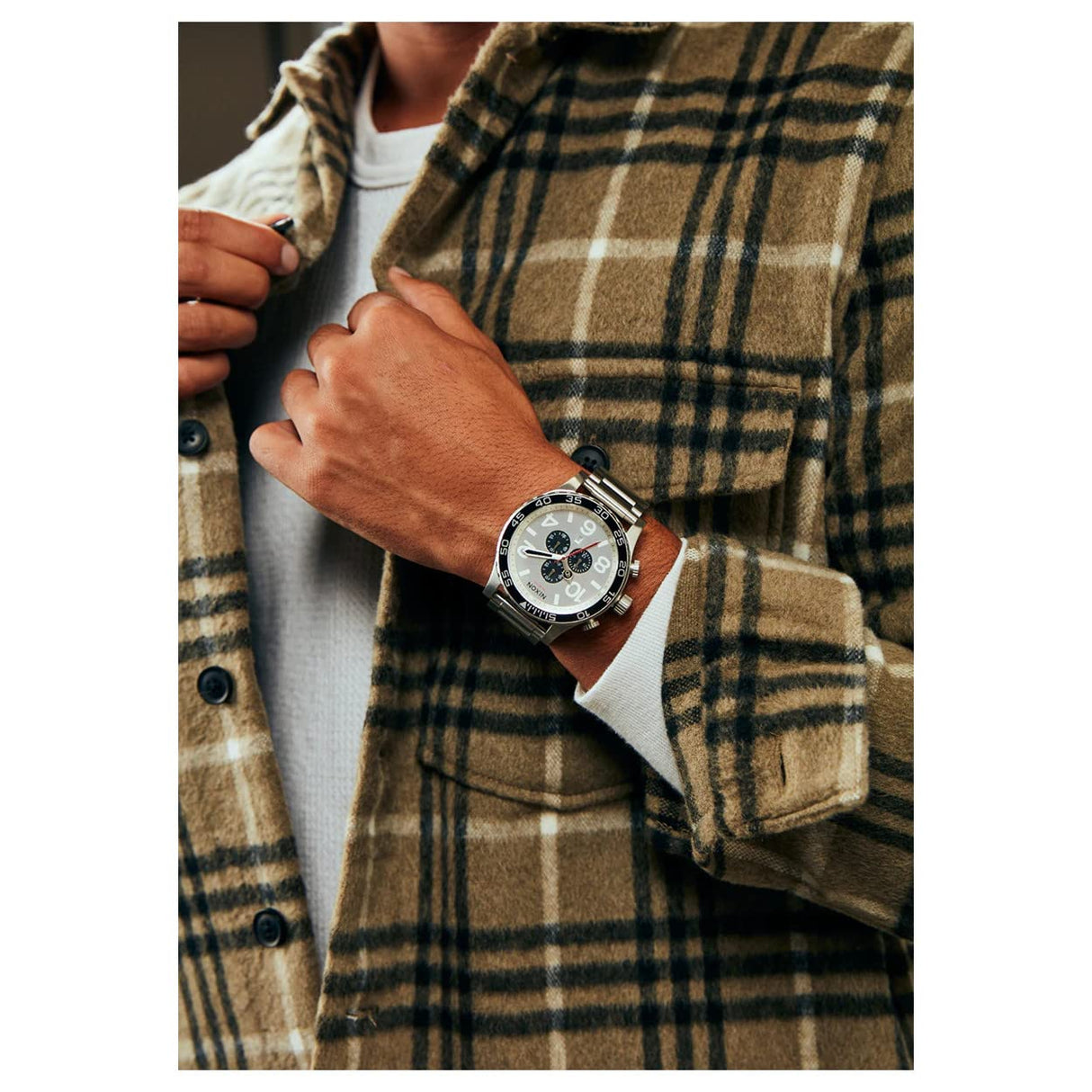 Nixon Reloj Analógico para Hombre de Cuarzo con Correa en Acero Inoxidable A083-2871-00