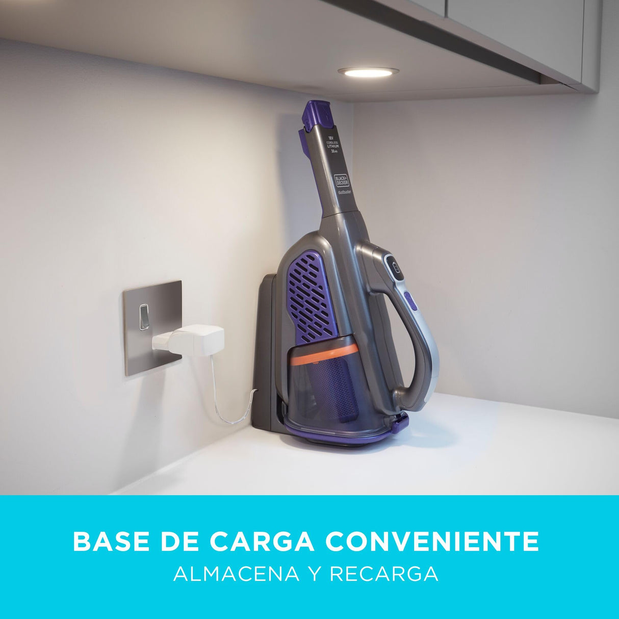 Black+Decker Aspirador para Mascotas Dustbuster Gen 11 Pet 18 V 2.0 Ah con Base de Carga, BHHV520BFP-QW