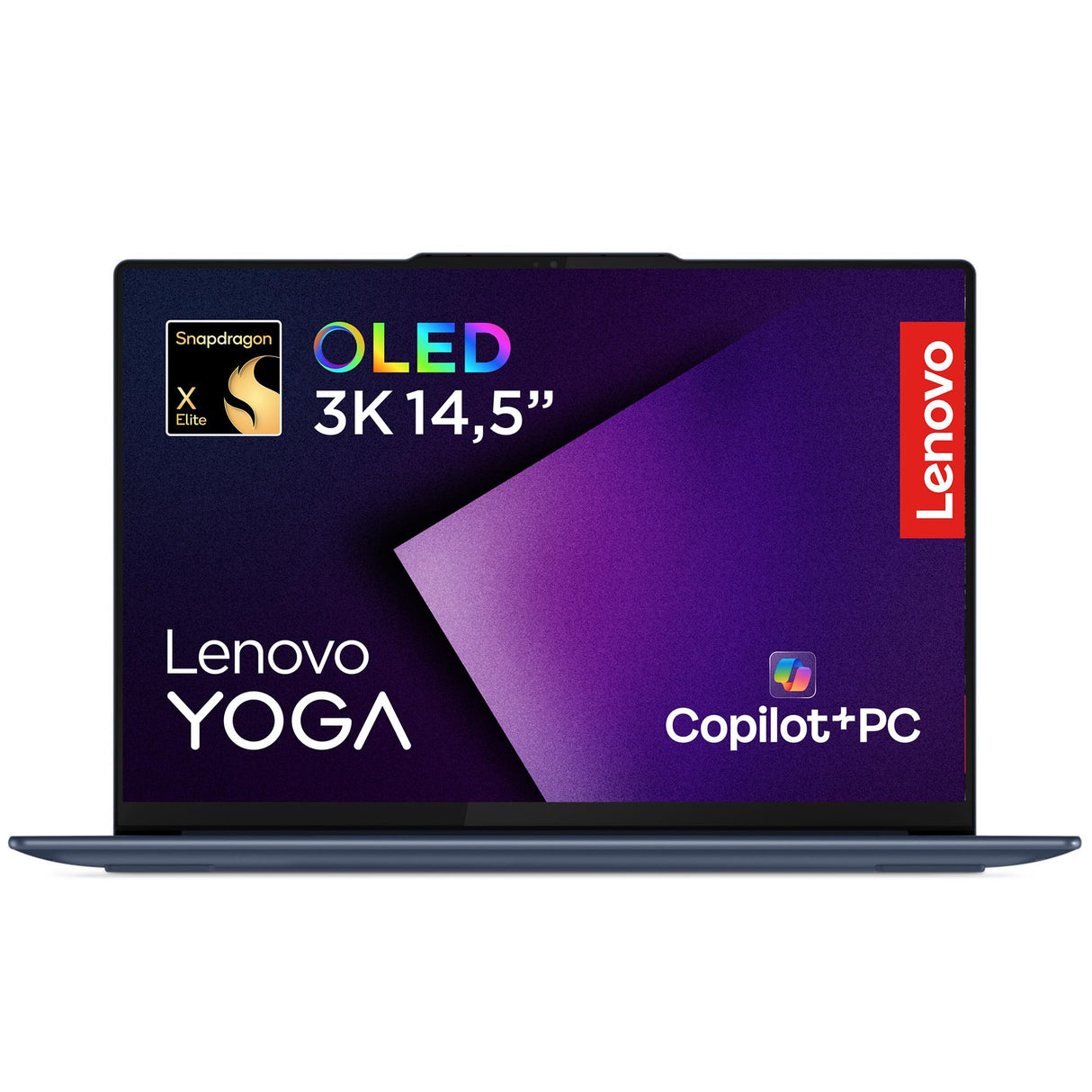 Lenovo Yoga Slim 7X – Ordenador Portátil Copilot+ PC,14.5" 3K OLED Táctil (Qualcomm SD X1E78100, 32GB RAM, 1TB SSD, Windows 11 Home, Wi-Fi 7) Azul, QWERTY Español - Incluye Ratón Inalámbrico y Funda