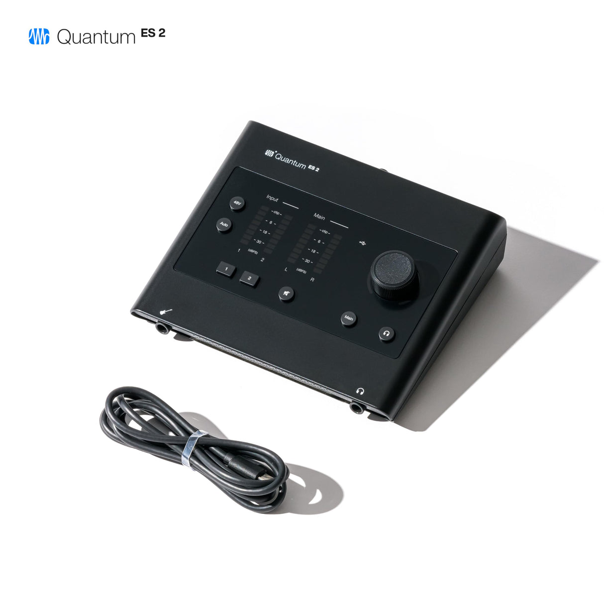 PreSonus Quantum ES 2 Interfaz de Audio USB-C, 2x2, 24-bit/192kHz con Preamplificadores MAX-HD y Software Studio One+