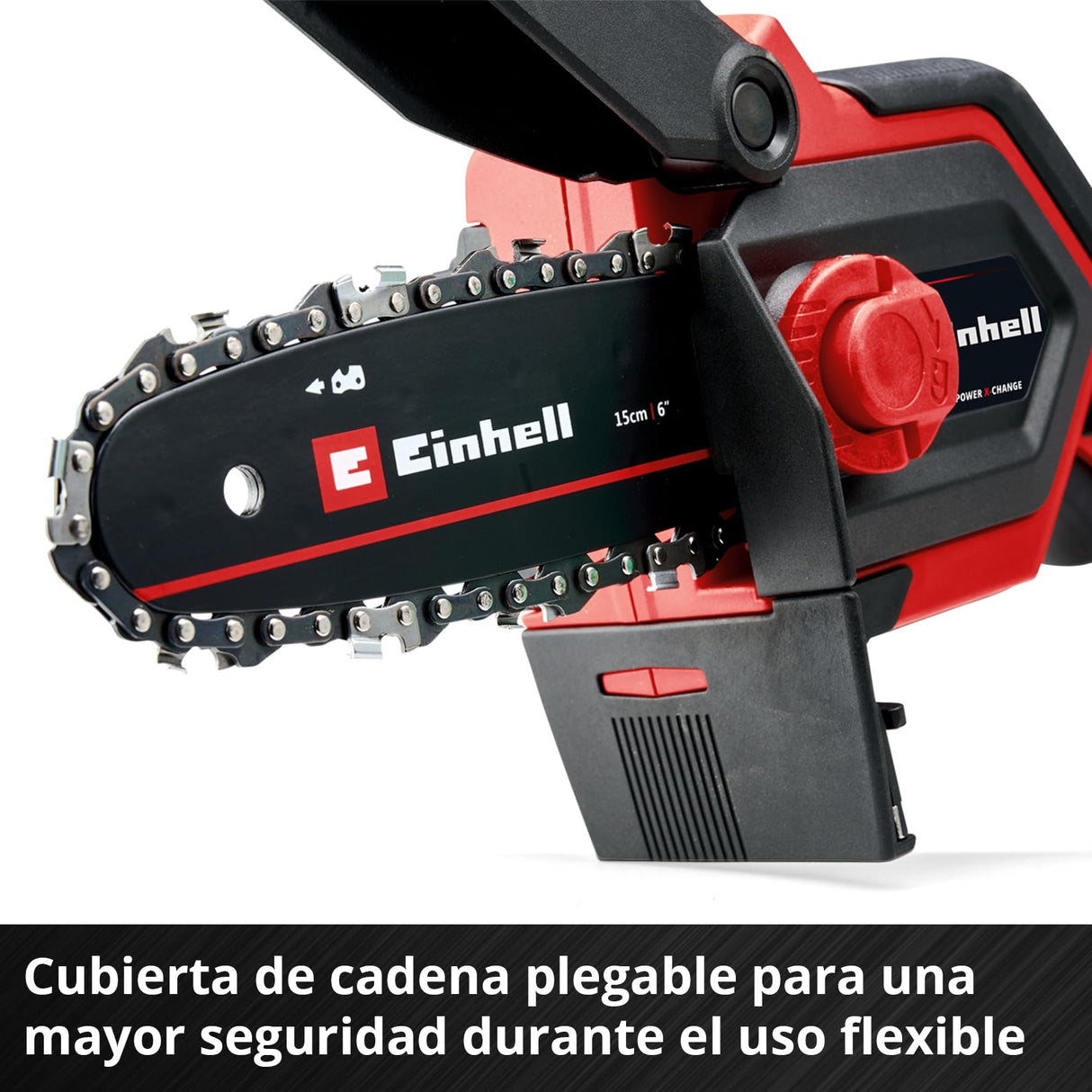 Motosierra para ramas con batería GE-PS 18/15 Li Bag Kit Power X-Change de Einhell (18 V, Brushless, longitud de corte 12,5 cm, incl. batería 2,5 Ah, cargador, cadena de repuesto, bolsa Einhell 45/29)