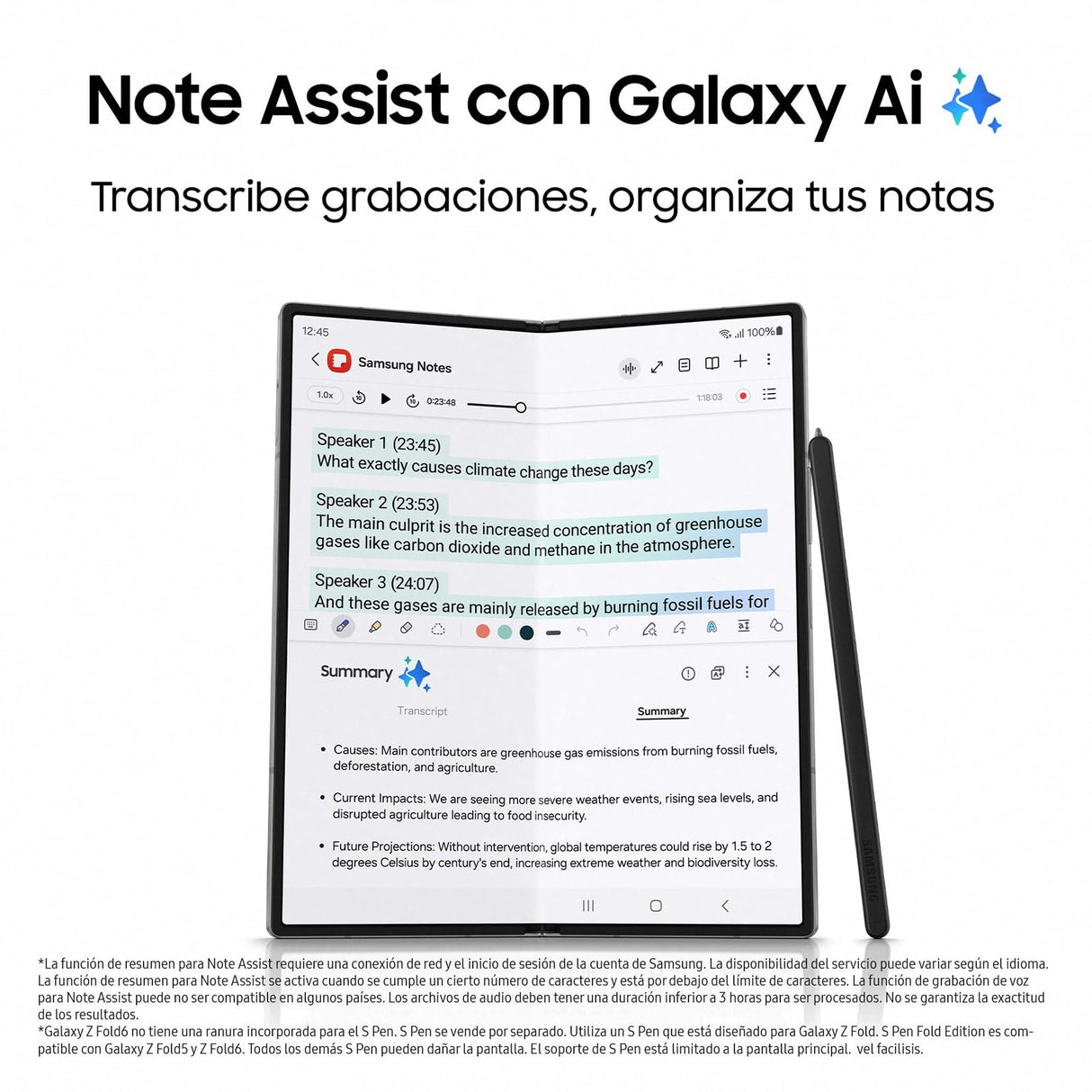 Samsung Galaxy Z Fold6 1TB + Cargador - Teléfono Móvil con IA, Smartphone Android Libre, Cámara 50 MP, Pantalla Grande, Batería de Larga Duración, Azul Oscuro (Versión Española)